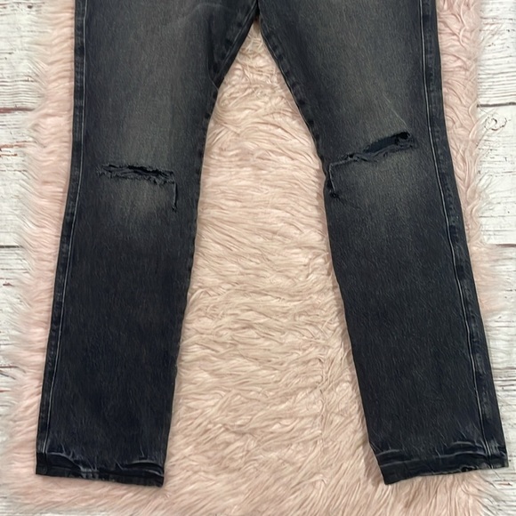 Frame Jeans Le Sylvie Slender Straight High Rise Wilkinson Rips - Picture 10 of 12